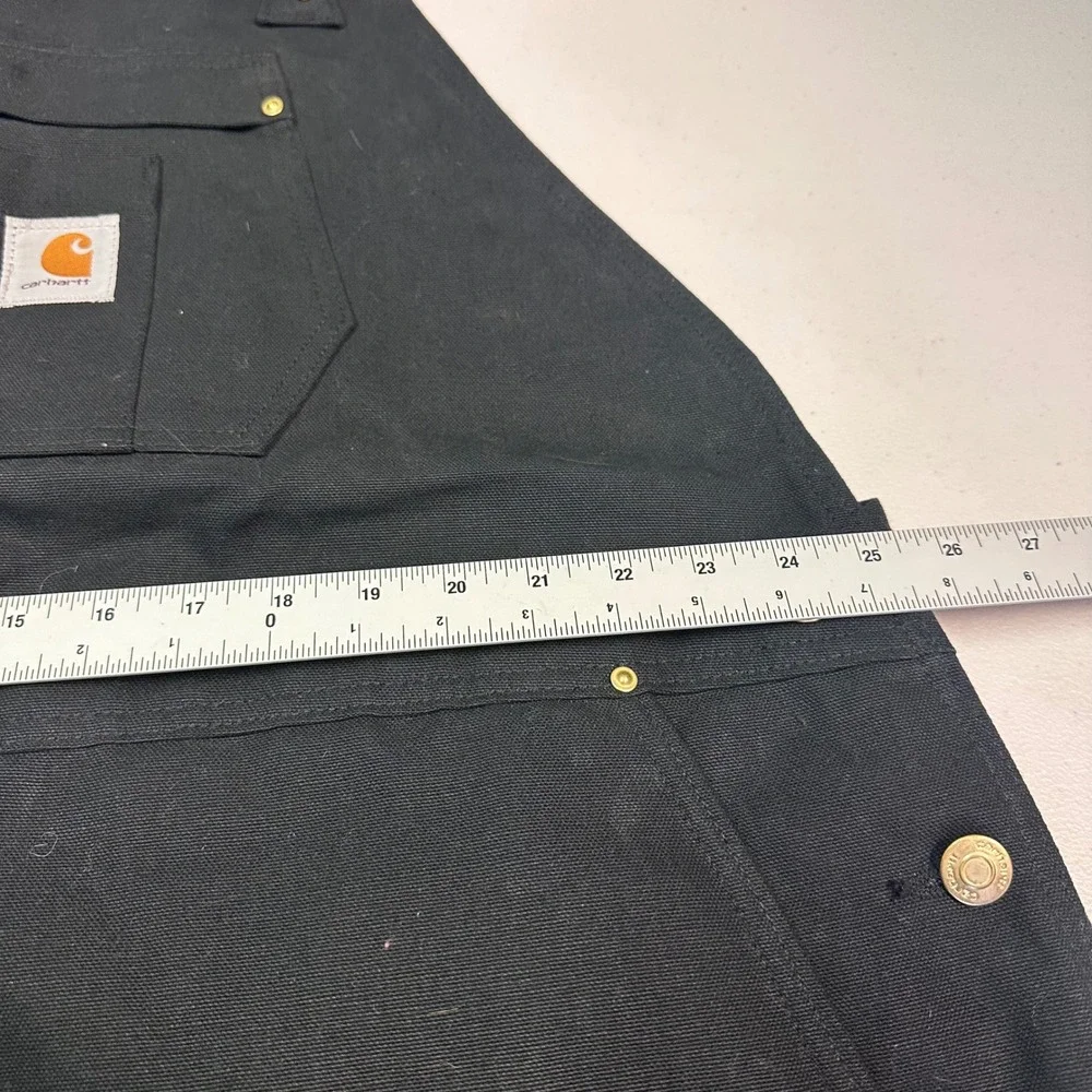 Carhartt Mens 2XL Tall‎ Black Firm Duck Insulated Bib Overalls NWT